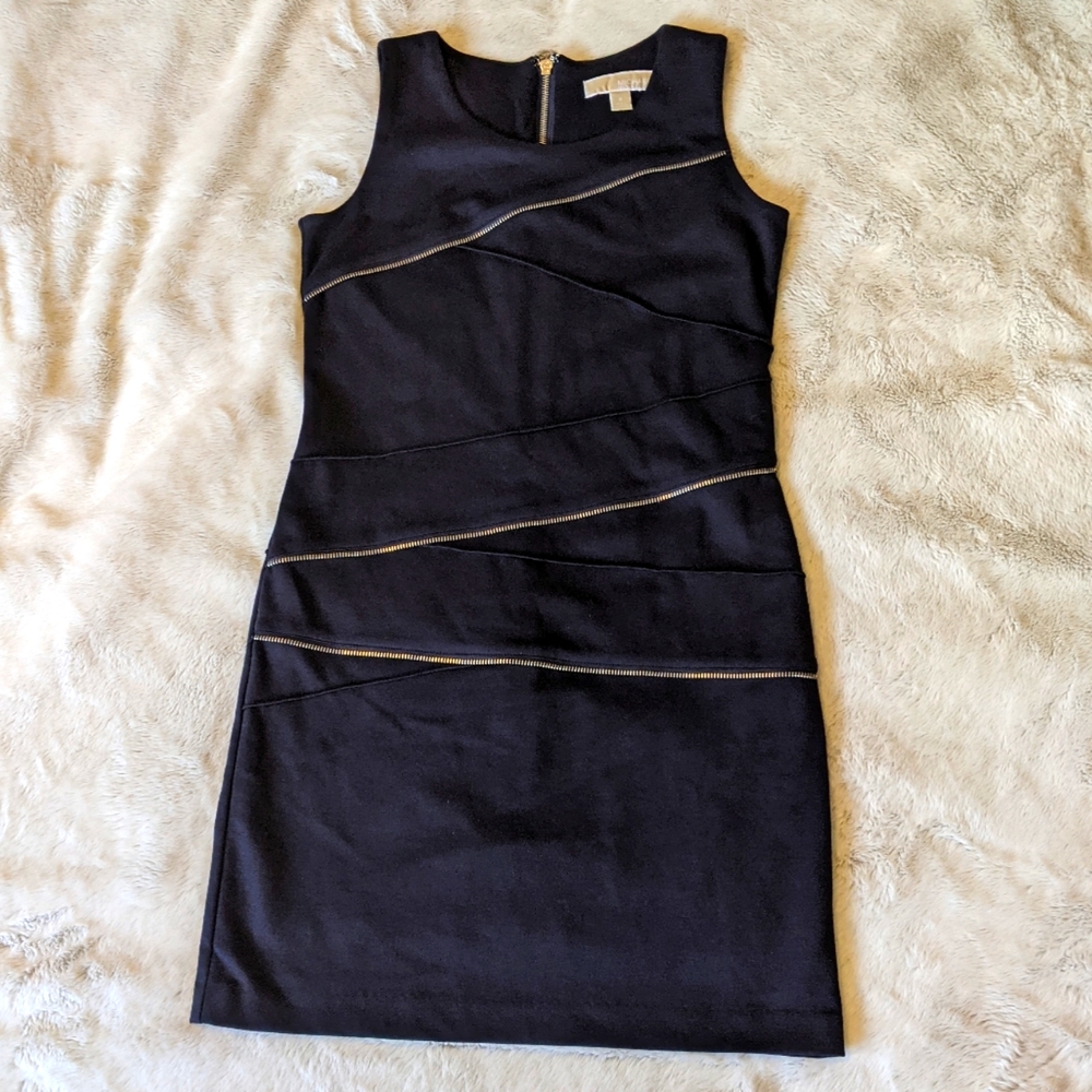 Michael Kors Navy Zipper Dress Size 4